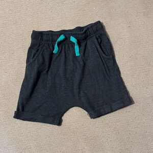 Cat & Jack Charcoal Shorts with Teal Drawstrings